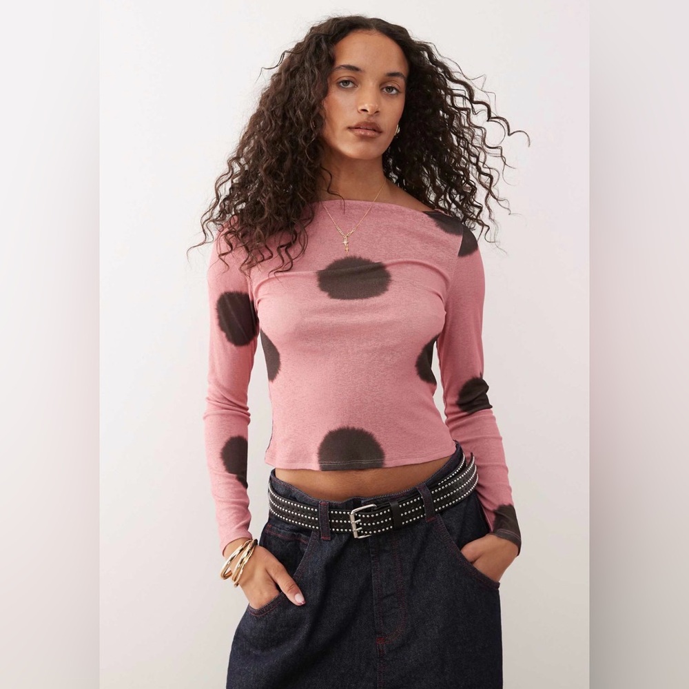 Collusion Pink Polka Dot Top
